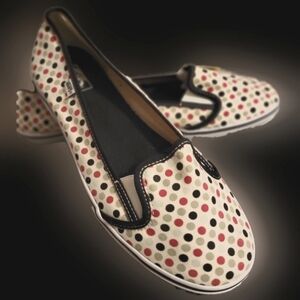 VANS Off The Wall Multicolor Polka Dots Slip On Shoes Flats Women's Size 10